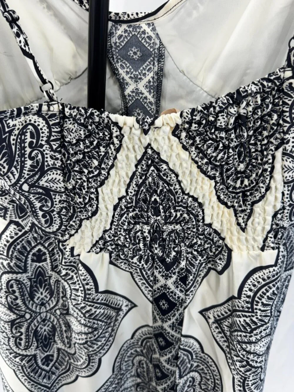 Camila Coelho Black & Cream Slip Dress‎ Size M
